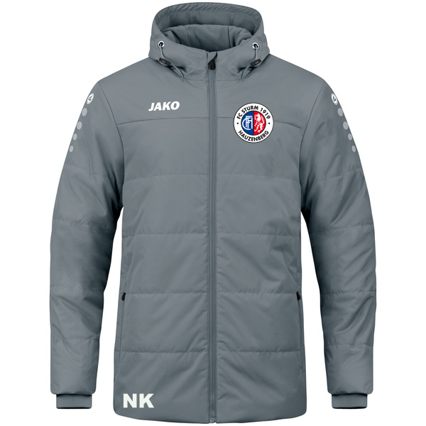 JAKO Coachjacke Team mit Kapuze grau